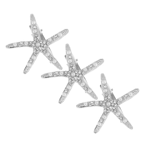 CTIRCHIU 3pcs Hochzeitshaarklammern Für Frauen Seestar Accessoires Korean Braut Haarnadel Schmuck Braut Kopfbedecke Seestar Clips Haare Barrettes von CTIRCHIU
