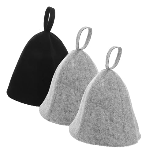 CTIRCHIU 3stücke Dampfhaube Aus Filz Sauna-haarschutzhaube Damen Spa-zubehör Saunahut Saunahüte Aus Filz Handtuch-saunahüte Saunahut Damen Für Sauna Und Dampfbad Haarschutz Vor von CTIRCHIU