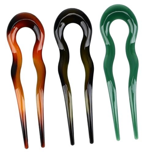 CTIRCHIU 3stücke U-förmige Haarnadeln Einfache Französische Haarnadel Haarschmuck Für Langes Haar Accessoires Für Frauen Und Teenager von CTIRCHIU