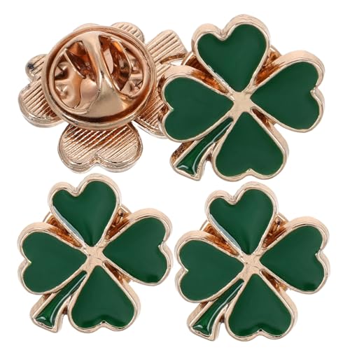 CTIRCHIU 4 Stück Kleine Emaille Vierblättrige Kleeblatt Broschen Damen Retro Anstecknadeln Vielseitig für Kleidung Prom Party Accessoires von CTIRCHIU