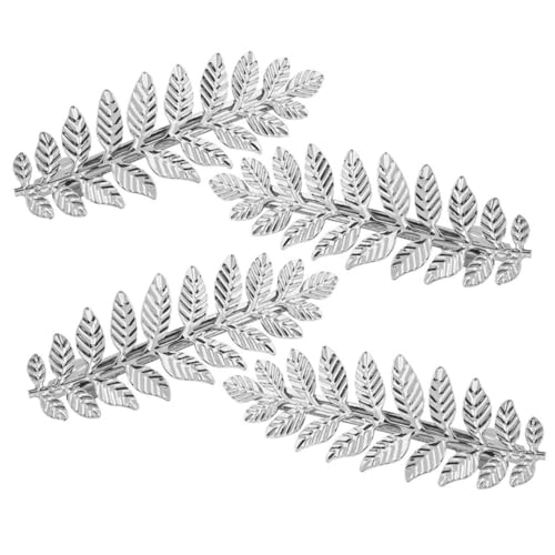 CTIRCHIU 4 Stück Silberne Haarspangen Damen Frühling Haarklammern für Dickes Haar Ponytail Cuff Modische Einfache Haarschmuck Clips für Alltag und Schule von CTIRCHIU