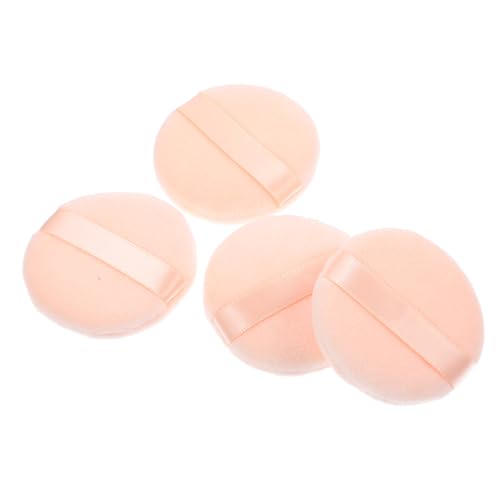 CTIRCHIU 4 Stück Teiliges Runde Powder Puff Make Up Schwämme Weiche Lose Puderquaste Hautfreundlich zur Haut für Foundation und Concealer Wiederverwendbar für Zuhause und Unterwegs von CTIRCHIU