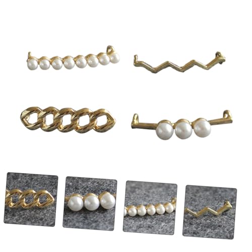 CTIRCHIU 4 Stück Teiliges Schuhclips Legierung mit Kreativen Perlen Modische Schuhschmuck dekoration für Damen Vielseitig an Sneakern Ballerinas und High Heels Geeignet für Alltag und von CTIRCHIU