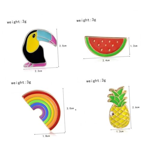 CTIRCHIU 4stücke Teiliges Set Kreativer Broschen Mit Regenbogen-pineapple Und - Cartoon-brustnadel Für Damenbekleidung Niedliches Accessoire Für Kleidung Taschen Und Schals CTIRCHIU 4stücke Teiliges Set Kreativer Broschen Mit Regenbogen-pineapple Und - Cartoon-brustnadel Für Damenbekleidung Niedliches Accessoire Für Kleidung Taschen Und Schals von CTIRCHIU