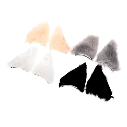CTIRCHIU 4Paare Katzenohren Haarspangen Verschiedenen Farben für Cosplay Partys Langlebig Zubehör für Festliche Anlässe von CTIRCHIU