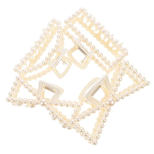 CTIRCHIU 4 Stücke Haar Clips mit Perlen Acryl Haarspangen für Damen Hochzeits Haarschmuck für Langes und Lockiges Haar Dekorative Haarklammern Langlebig und von CTIRCHIU