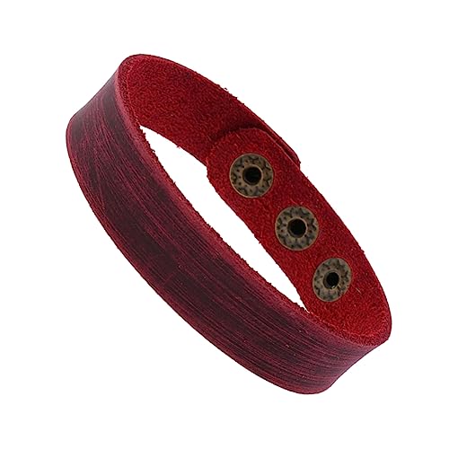 CTIRCHIU 4stücke Unisex Diy Lederarmband Retro Rot Einfaches Und Charmantes Design Für Geschenke Für Liebende Bequem Und Atmungsaktiv Für Alltag Und Besondere Anlässe von CTIRCHIU