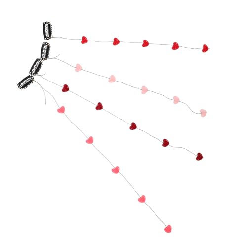 CTIRCHIU 4stücke Haarschmuck Herz-blumen-kette Aus Acryl Mit Druckknöpfen Unsichtbarer Haarspange Und Haarnadeln Für Damen Für Party Hochzeit Und Alltag von CTIRCHIU