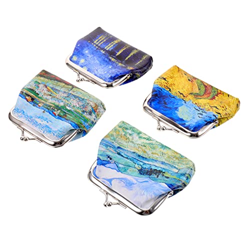 CTIRCHIU 4stücke Pu Münzbörsen Für Frauen Mini Geldbörsen Im Van- -Design Für Schlüssel Münzen Und Kleine Gegenstände Für Unterwegs Und Verschiedene Anlässe von CTIRCHIU