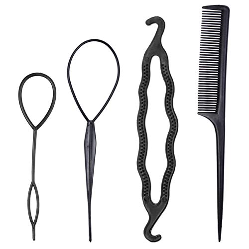 CTIRCHIU 4stücke Teiliges Haarstyling Kit Tragbarer Haarknoten-clip Und Zopf-maker Haar Zubehör Für Kreative Frisuren Bei Frauen Und Mädchen von CTIRCHIU