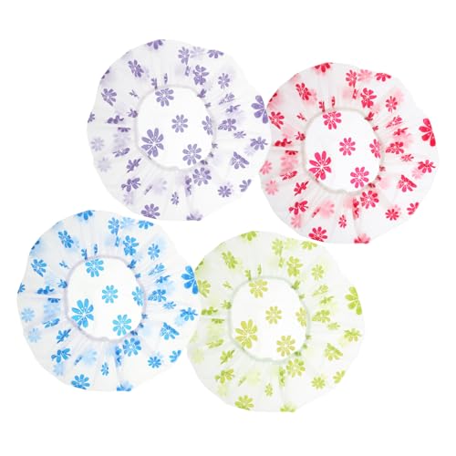 CTIRCHIU 4stücke Wasserdichte Duschhaube Für Damen Badehut Für Langes Haar Saunahut Mit Dot Muster Dekorative Dusche Hut Für Zuhause Und Reisen von CTIRCHIU