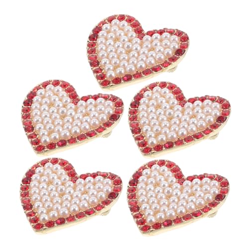 CTIRCHIU 5stücke Teiliges Herz-broschen Mit Glitzersteinchen Stilvolle Dual-color Anstecknadeln Für Männer Und Frauen Accessoires Für Hochzeiten Und Partys von CTIRCHIU