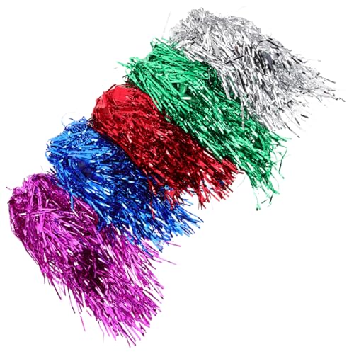 CTIRCHIU 5 Stück Teiliges Regenbogen Lametta Perücken für Erwachsene Farbige Kostümhaarpieces für Halloween Cosplay Karneval und Cheerleading Events Strapazierfähiges Material für Festliche von CTIRCHIU