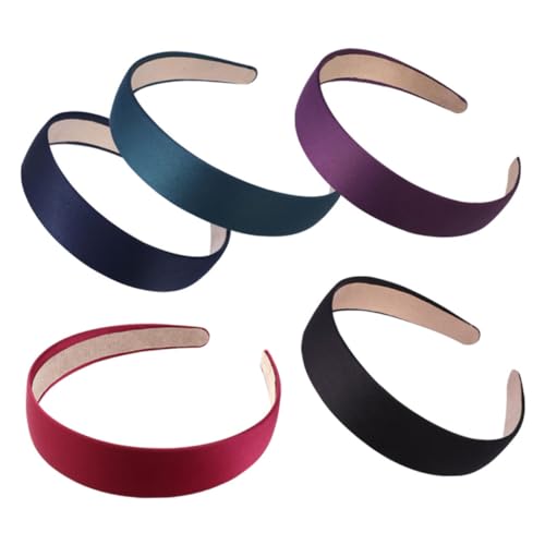 CTIRCHIU 5 Stück Teiliges Stoff haarband Damen Haarschmuck Modisch Rutschfest Einfaches Haaraccessoire für Alltag und Party in Grün Schwarz von CTIRCHIU