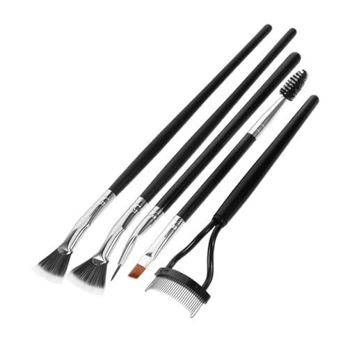 CTIRCHIU 5 Stück Wimpernbürsten mit Faltbarem Mechanismus Gewellter Wimpernbürste für Augenbrauen Mascara Fächerbürste Präzise Anwendung Weiche Borsten Make Up Tool von CTIRCHIU