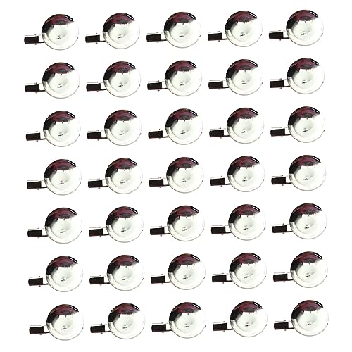 CTIRCHIU 50 Stück Dual Use Broschen mit Rundem Clip Anstecknadeln für Kleidung Stabiler Pin Silberfarbene Modeaccessoires Vielseitige Dekoration für Strickjacken und Partys von CTIRCHIU