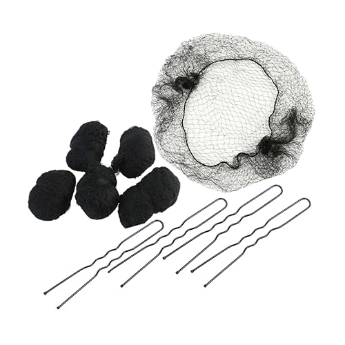 CTIRCHIU 50 Stück Mikro Nylon Haarnetze Unsichtbar Elastisches Mesh Dutt Zubehör für und Mädchen Schwarz Lose Verpackung U Förmige Haarnadeln von CTIRCHIU
