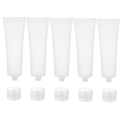 CTIRCHIU 5Stücke Nachfüllbare Flaschen mit Flip Cap für Shampoo Gesichtsreiniger Handcreme Reisegröße Auslaufsicher Umweltfreundliches Material von CTIRCHIU