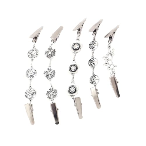 CTIRCHIU 5Stücke Vintage Silber Pullover Clips für Frauen Retro Cardigan Spangen Eisenlegierung Langlebig und Rostbeständig Accessoire für Kleidung und Schals von CTIRCHIU
