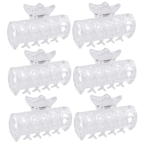 CTIRCHIU 6 Stück Haarklammern für Lockenwickler Rutschfeste Claw Clips zur Haarfixierung Friseurwerkzeug für Damen und Herren Leicht Tragbar für DIY Frisuren von CTIRCHIU