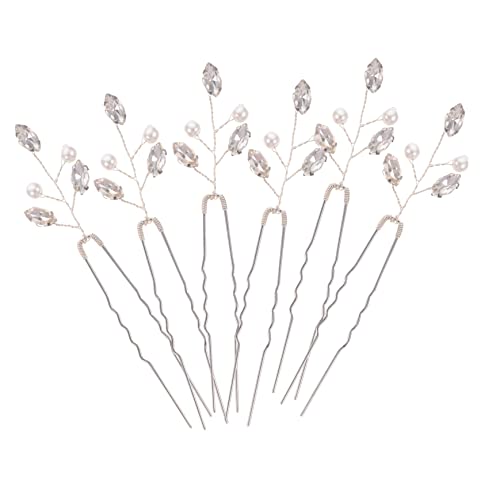 CTIRCHIU 6 Stück Teiliges Braut Haarnadeln mit Perlen und Haarschmuck Haaraccessoires für Damen für Hochzeiten und Besondere Anlässe von CTIRCHIU
