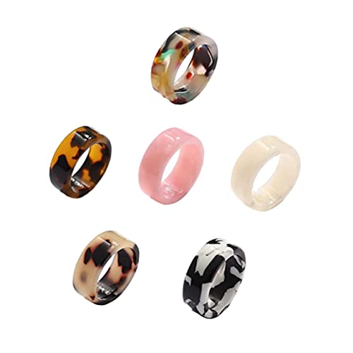 CTIRCHIU 6 Stück Ethno Ringe Für Damen Kreative Fingerdekoration Modischer Fingerring in Verschiedenen Größen Für Partys Und Alltag von CTIRCHIU