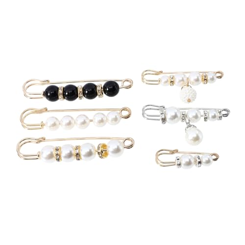 CTIRCHIU 6Stücke Teiliges Schalbroschen für Damen Verstellbare Sicherheitsnadeln zur Tailleneinstellung für Kleider Hosen Elegantes Design Schützt Kleidung Beschädigungen von CTIRCHIU