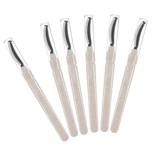 CTIRCHIU 6 Stück Wimpern Micro Lash Silikon Wimpernbürste für Wimpernverlängerung Wiederverwendbar Tragbar mit Stabilem Griff für Augenbrauen und Mascara Anwendungen von CTIRCHIU