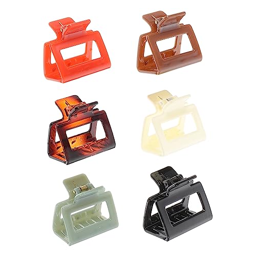 CTIRCHIU 6stücke Haarspangen Quadratisch Kleine Haarklammern Für Dickes Kurzes Haar Frauen Mädchen Haarstyling Werkzeug Bad Dusche Schminken Waschen Fixierung Alltag Anlässe von CTIRCHIU