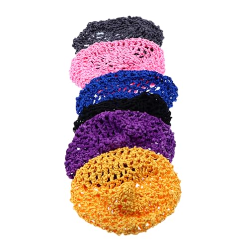 CTIRCHIU 6stücke Netzmütze Für Damen Aus Hochwertigem Netzgewebe Haarnetz Gehäkelt Für Frauen Schlafmütze Praktisch Und Komfortabel Leicht Zusammenfaltbar Für Reisen von CTIRCHIU
