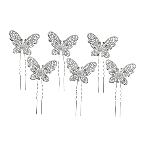 CTIRCHIU 6stücke Perlen Haarnadeln Schmetterlinge Für Brautschmuck Perlen Haarschmuck Für Hochzeit Filigranes Design Haar Zubehör Für Mädchen von CTIRCHIU