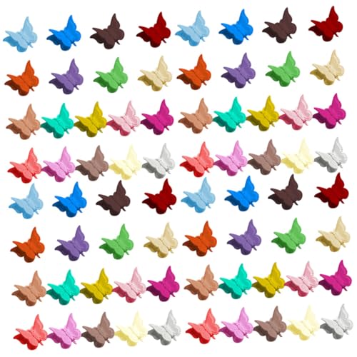 CTIRCHIU 72 Stück Teiliges Mini Schmetterling Haarspangen Bunte Haarklammern für Mädchen und Damen Fester Halt ohne Haarschäden Modischer Haarschmuck für Party Hochzeit Alltag und von CTIRCHIU