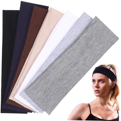CTIRCHIU 7Stücke Teiliges Sport Stirnband für Männer und Rutschfeste und Schweißabsorbierende Yoga Stirnbänder Farben Bequemes und Stylisches Kopfband für Fitness und Training von CTIRCHIU