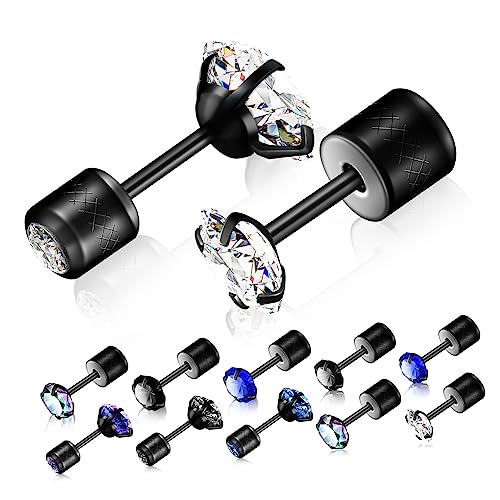 CTIRCHIU 8 Paare Ohrstecker mit Strasssteinen Ohrschmuck für Damen und Herren Langlebig und Stylisch für von CTIRCHIU