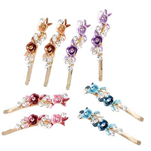 CTIRCHIU 8stücke Blumen-haarspangen Mit Strasssteinen Für Damen Haarnadel-clips Zum Dekorieren Von Frisuren Kopfschmuck Für Hochzeiten Und Partys Glattes Und Runderes Design Für von CTIRCHIU