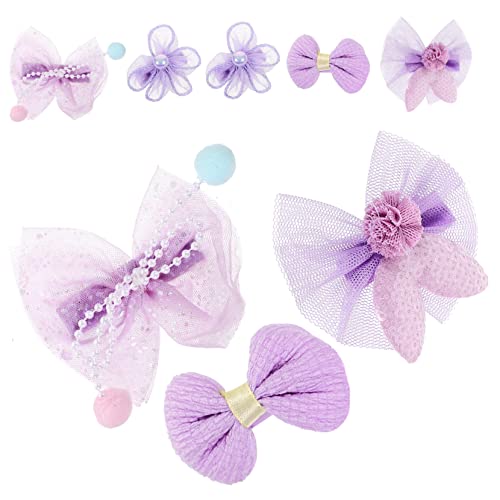 CTIRCHIU 8stücke Kawaii Haarclips Mit Hasenohren Perlenbogen Und Blumen Süßer Haarschmuck Für Mädchen Für Partys Feste Und Besondere Anlässe Robust Und Rutschfest von CTIRCHIU