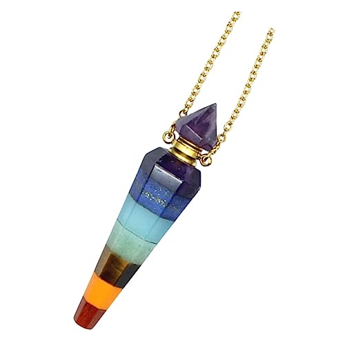 CTIRCHIU Aromatherapie Halskette Mit Buntem Kristallanhänger Kreative Ätherische Öl Vial Kette Aus Edelstahl Eleganter Schmuck Für Damen Geschenkidee Für Mädchen Und Frauen von CTIRCHIU