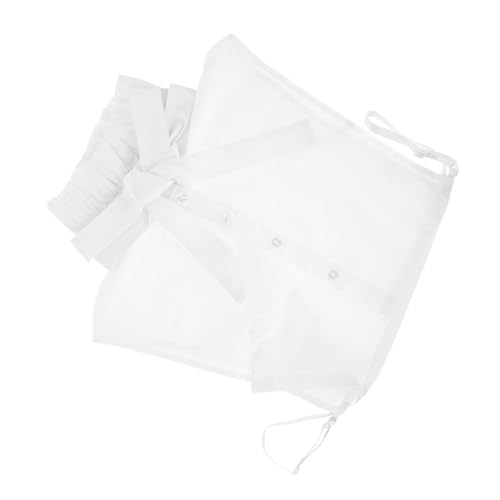 CTIRCHIU Abnehmbarer Damenkragen in Weiß mit Rüsche und Schleife Eleganter Fake Kragen für Blusen für Herbst und Winter Einfach zu Kombinieren und Warm Gefertigt von CTIRCHIU