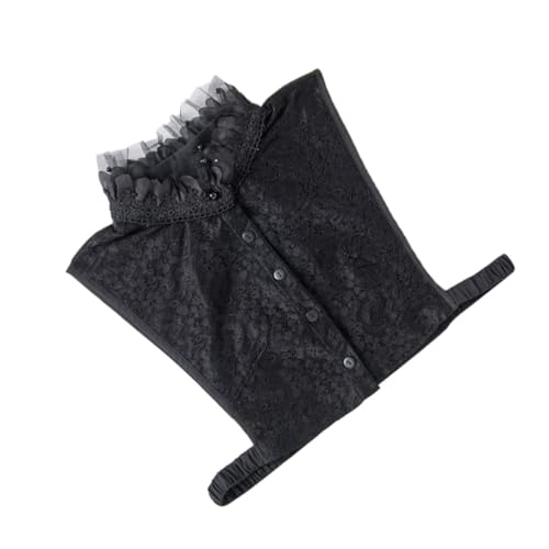 CTIRCHIU Abnehmbarer Falscher Rüschenkragen Damen Leichter Chiffon Halbschirt Kragen Modischer Dekorativer Kragen für Blusen Pullover und Kleider Vielseitig und für Jahreszeiten von CTIRCHIU