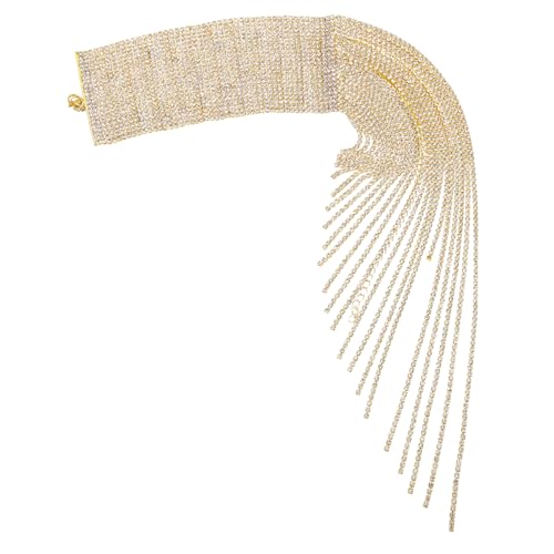 CTIRCHIU Strass Fußkettchen Wickelarmband Für Damen Goldenes Strassarmband Beinschmuck Für Festliche Anlässe Elegantes Design Komfortabel Und Kratzfest von CTIRCHIU