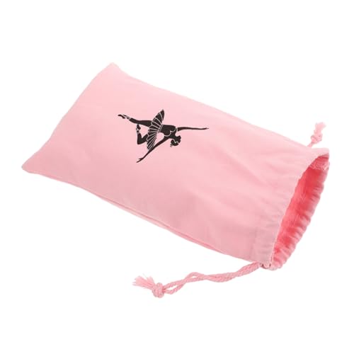 CTIRCHIU Aufbewahrungstasche für Tanzschuhe Kordelzug Tragbare Schuhbeutel Canvas Rosa für Ballett und Spitzenschuhe Waschbar für Mädchen und Frauen von CTIRCHIU