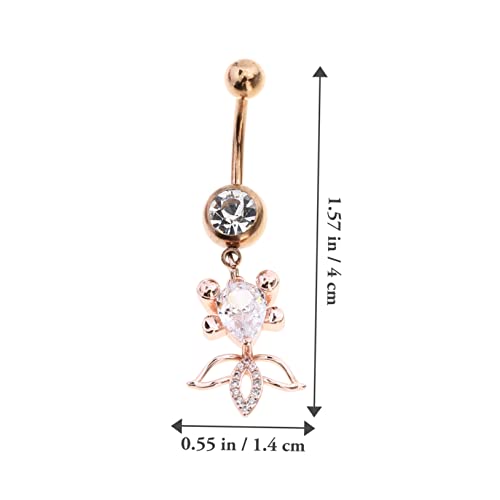 CTIRCHIU Bauchnabelring Piercing Schmuck mit Zirkonia Nabelring Verzierung für Frauen für Musikfestivals Straßenpartys von CTIRCHIU