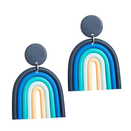 CTIRCHIU Boho ohrringe Damen Bunte Regenbogen Clay Dangle Ohrschmuck Geometrisch U förmig Langlebig Modisch für Partys Geburtstage Valentinstag von CTIRCHIU
