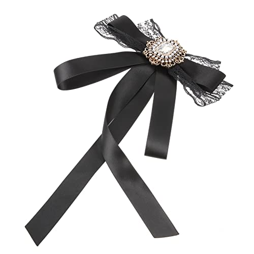 CTIRCHIU Schwarze Brosche Frauen Fliege Pin Schleifenbrosche Modischer Schmuck für Hemden und Kleider von CTIRCHIU