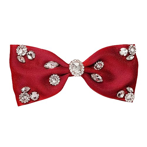 CTIRCHIU Strass Haarspange mit Schleife Haarschleifen Clips für Damen Polyester Modischer Kopfschmuck für Hochzeit und Alltag von CTIRCHIU