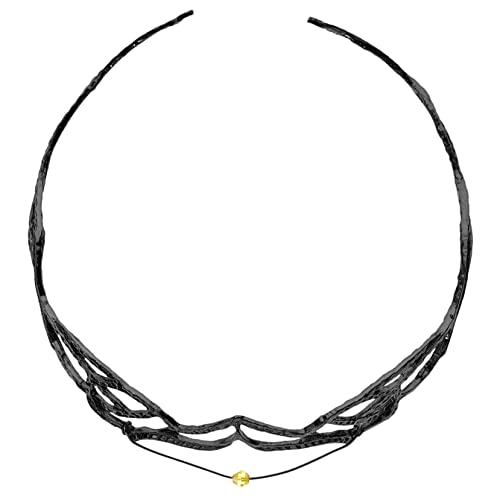 CTIRCHIU Braut Tiara Stirnband Schwarz Vintage Haarschmuck für Hochzeit Geburtstagsfeier Damen Haarband Stilvolles Accessoire für Braut und Festliche Anlässe von CTIRCHIU