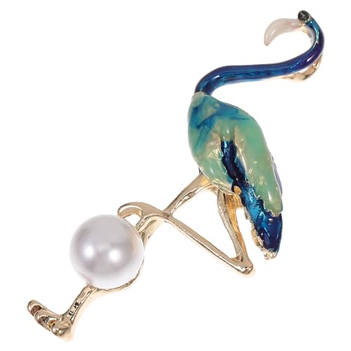 CTIRCHIU Brosche Flamingo Perle Kreative Anstecknadel Legierung für Festliche Anlässe für Damen Hochwertiges und Langlebiges Accessoire für von CTIRCHIU