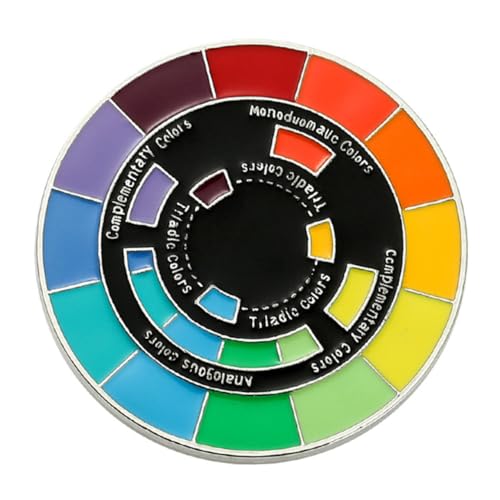 CTIRCHIU Brosche Dekorativ Pin Runde Farbige Emaille Anstecknadel für Kleidung und Hüte Retro Muster Metall Sicher und Langlebig von CTIRCHIU