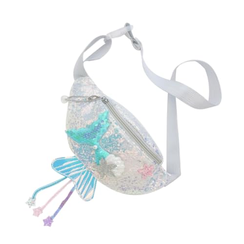 CTIRCHIU Pailletten Bauchtasche für Mädchen Glitzernde Kinder Gürteltasche Polyester Kleiner Umhängetasche mit Cartoon Design für Kleinkinder für Reisen und Alltag von CTIRCHIU