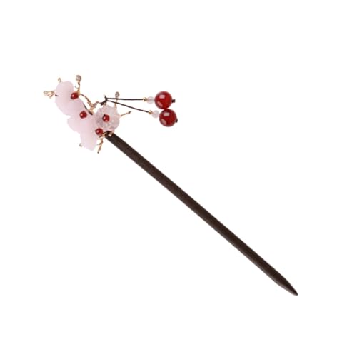 CTIRCHIU Chinesischer Haarstab Für Frauen Und Mädchen Perlen Haarnadel Mit Blumen Retro Dutt Halter Haar Zubehör Für Kostüme Im Chinesischen Stil Langlebig Und Bruchsicher von CTIRCHIU